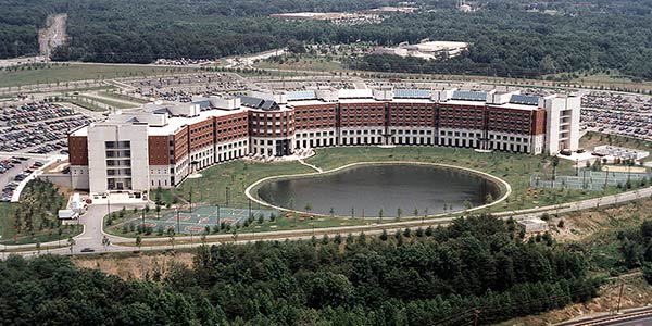 Aerial shot of the Defense Logistics Agency campus in Fort Belvoir