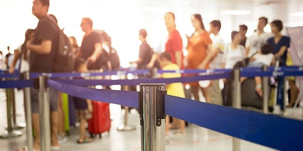 Image of passengers check-in line at the airport