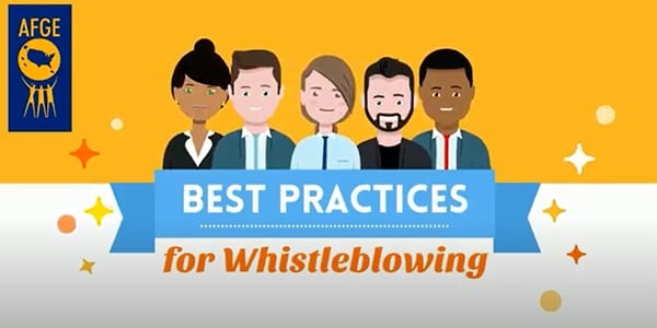 Video screenshot of best practices for whistleblowing video