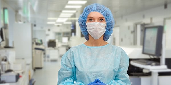 Health care worker wearing PPE