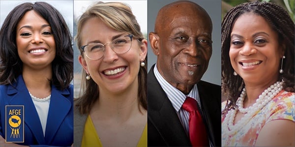 Headshots of Janeese Lewis George, Hillary Scholten, Val Almonord and Ceretta Smith