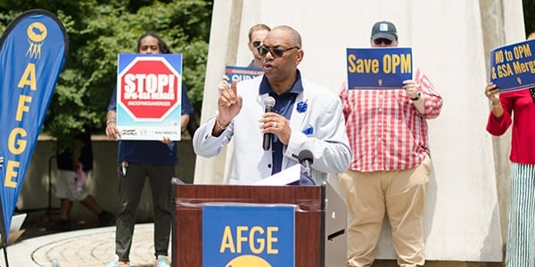 Activists at OPM rally