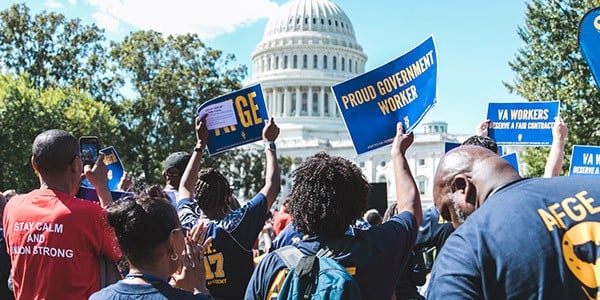 Activists rallying outside of US Capitol