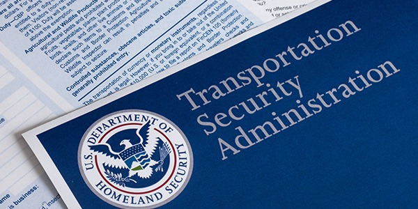 TSA logo on paperwork