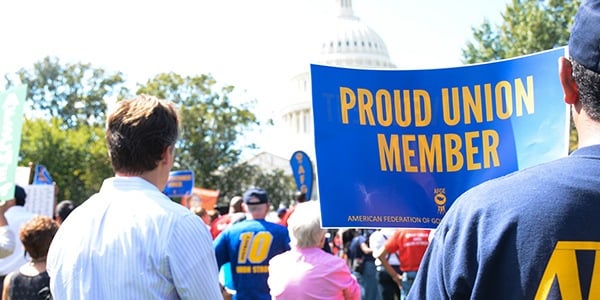 Proud Union Member rally sign