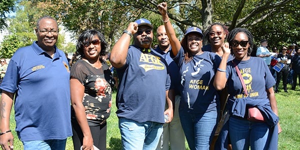 AFGE activists at rally