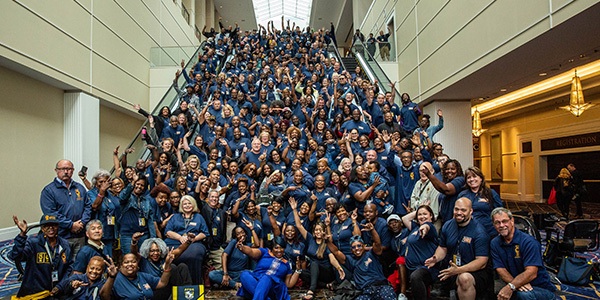 Large group of AFGE members