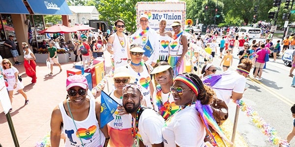 AFGE members & staff at the D.C. Pride Parade