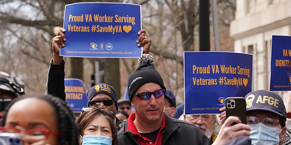 AFGE activists at a rally