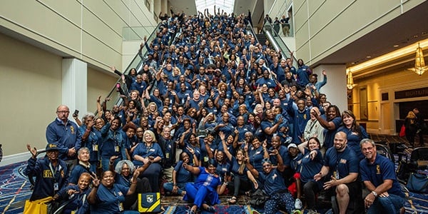 Large group of AFGE members