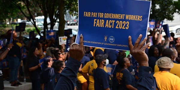 AFGE members at rally