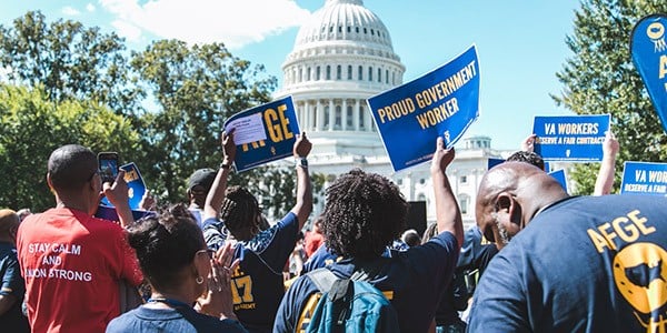 AFGE activists at a rally