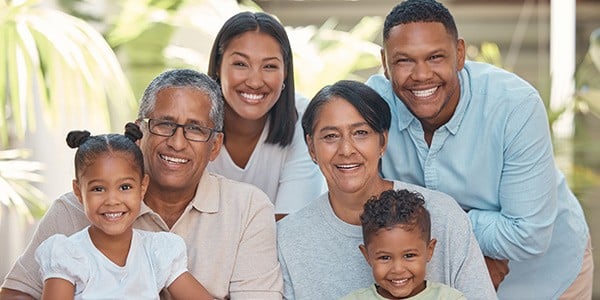 Smiling family