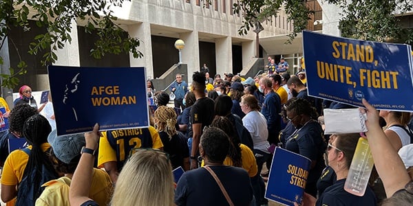 AFGE activists at a rally