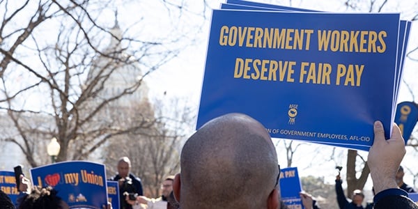 AFGE members at rally