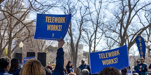 AFGE activists at a rally