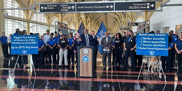 Group photo at TSA press conference 