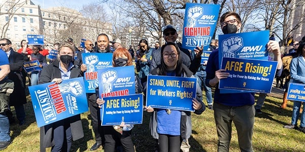 Group of activists at a rally