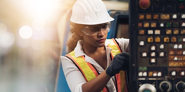 Stock image of safety worker