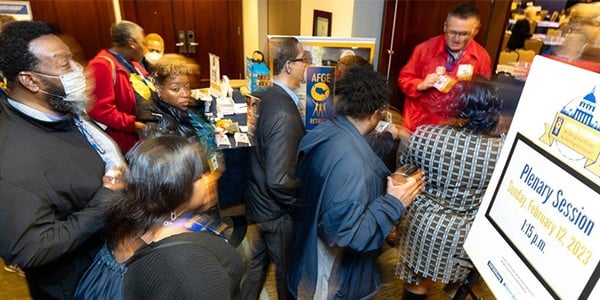 AFGE members at a conference