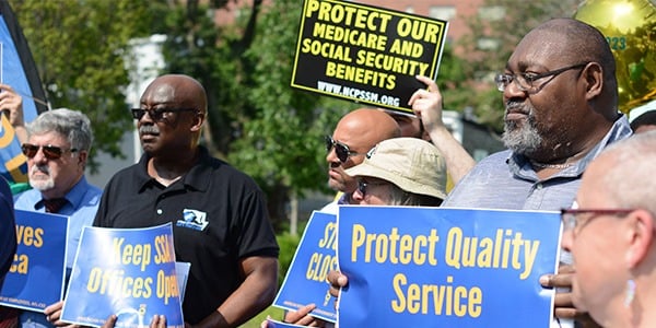 SSA activists at a rally