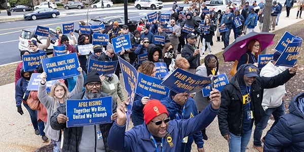 AFGE activists at rally