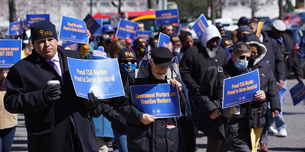 AFGE activists at a rally