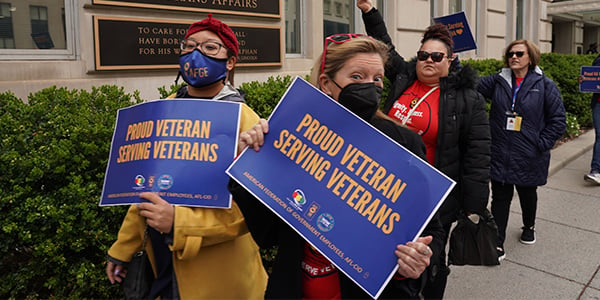 AFGE members at VA rally