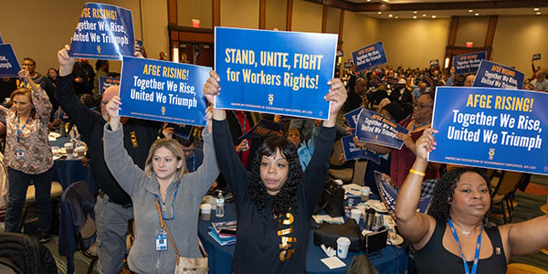 AFGE members at union's legislative conference