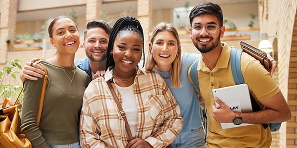 Group of college students