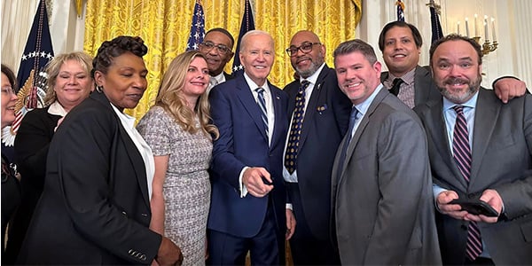 AFGE leaders and activists with President Biden