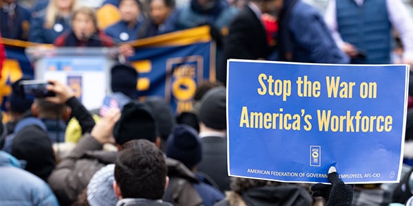 AFGE activists at a rally